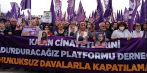 Kadın Cinayetlerini Durduracağız Platformu, kapatma davasını protesto etti