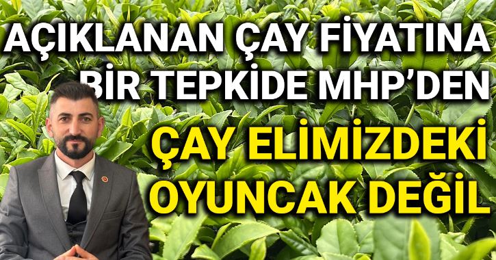 MHP’li  Seçkin Memişoğlu Hükümetin 19 TL olarak açıkladığı yaş çay alım fiyatına tepki gösterdi