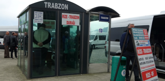 Rize-Trabzon 80 Minibüs Esnafı Korsan Taşımacılığa Son Vermek İçin Protesto Gerçekleştirdi